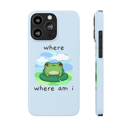 Lily Pad Frog Phone Case - Blue