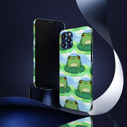 Lily Pad Frog Pattern Phone Case