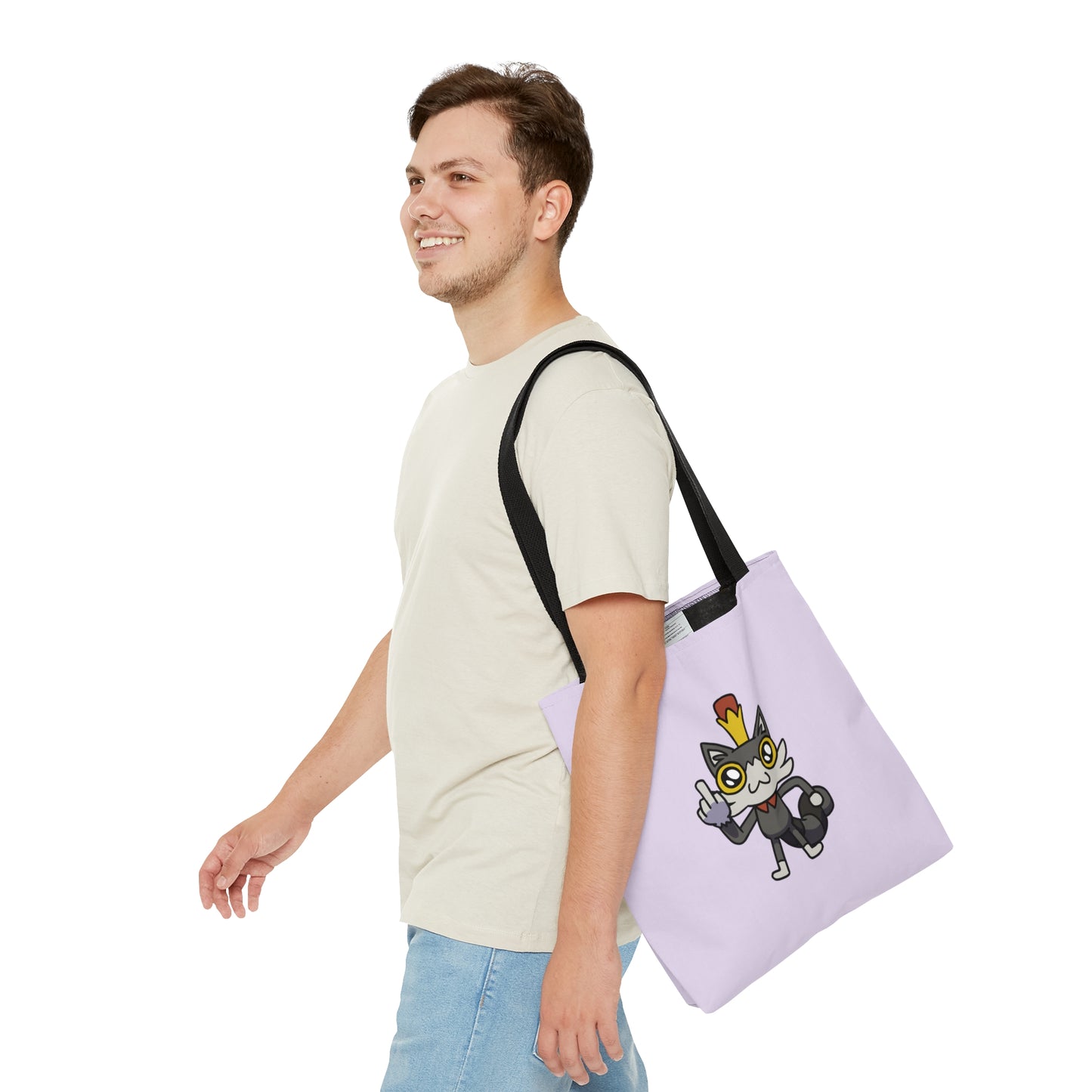 Lemon Cat Tote Bag - Purple