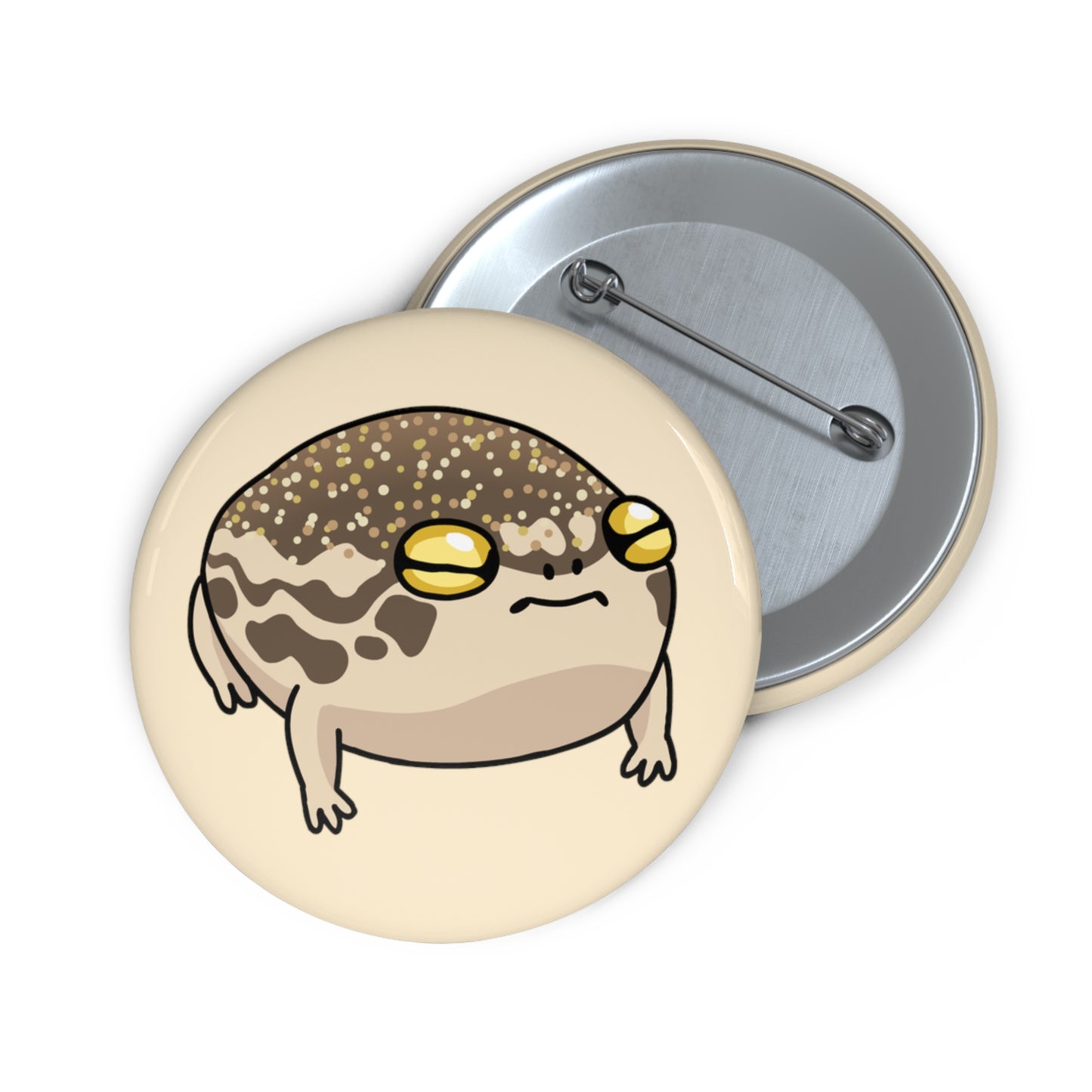 Desert Rain Frog Pin Buttons - Yellow