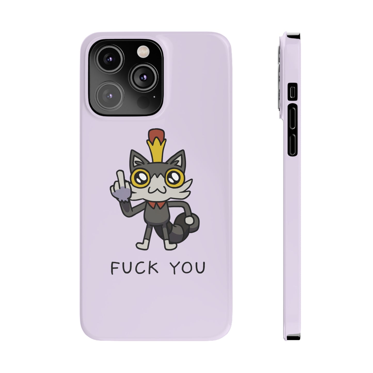 Lemon Cat F*** YOU Phone Case - Purple