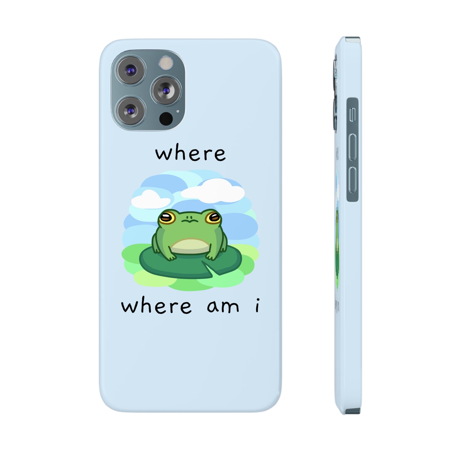 Lily Pad Frog Phone Case - Blue