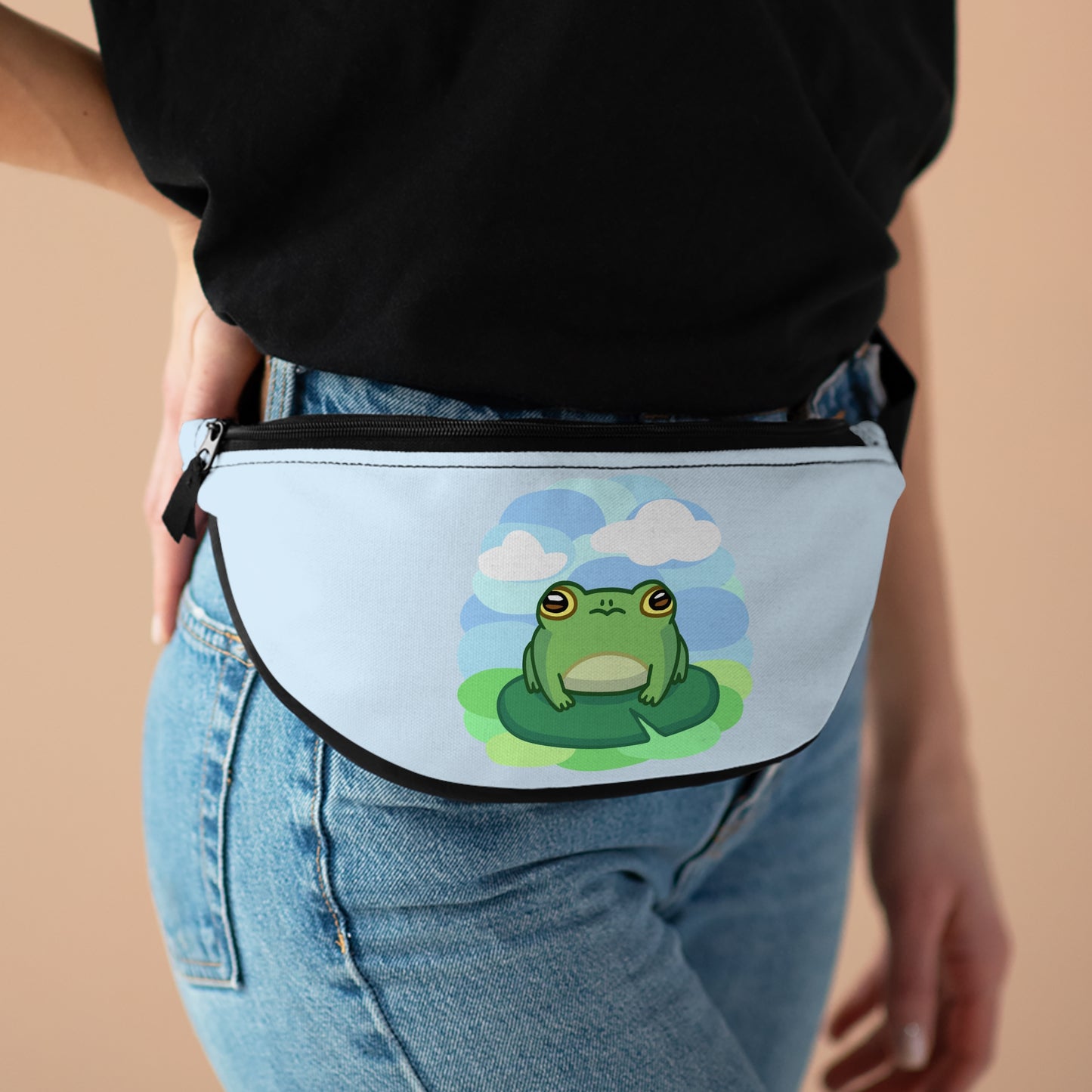 Lily Pad Frog Fanny Pack - Blue