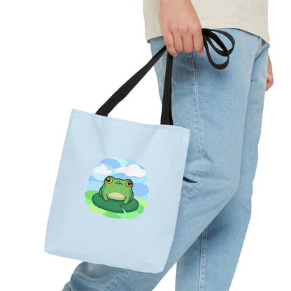 Lily Pad Frog Tote Bag - Blue