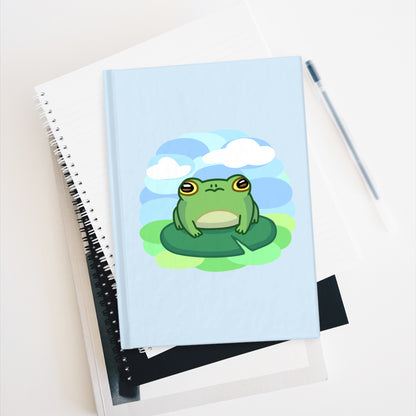 Lily Pad Frog Sketch Journal - Blank Pages - Blue