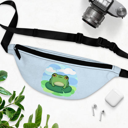 Lily Pad Frog Fanny Pack - Blue