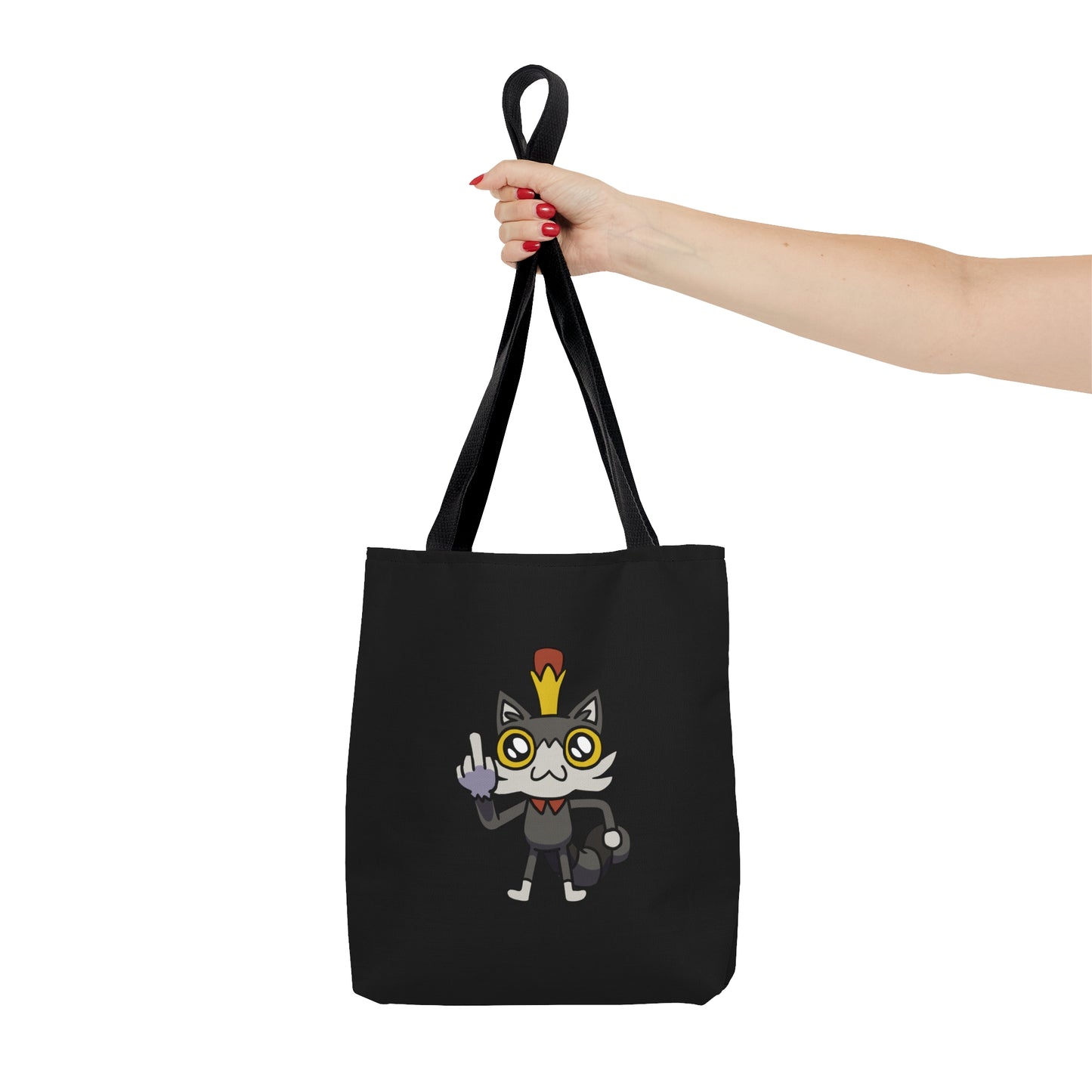 Lemon Cat Tote Bag - Black