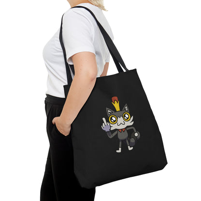 Lemon Cat Tote Bag - Black