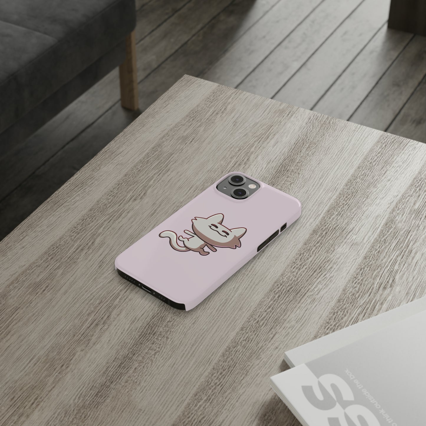 Tiny Cat Phone Case - Pink