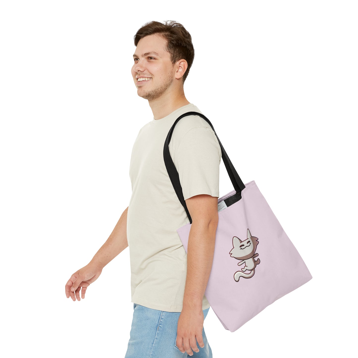 Tiny Cat Tote Bag - Pink