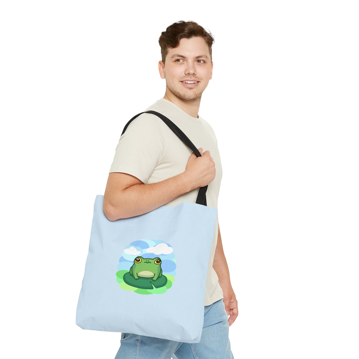 Lily Pad Frog Tote Bag - Blue