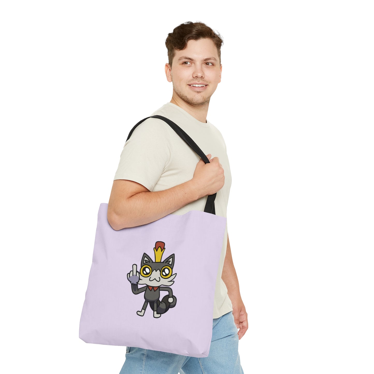 Lemon Cat Tote Bag - Purple