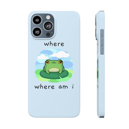 Lily Pad Frog Phone Case - Blue