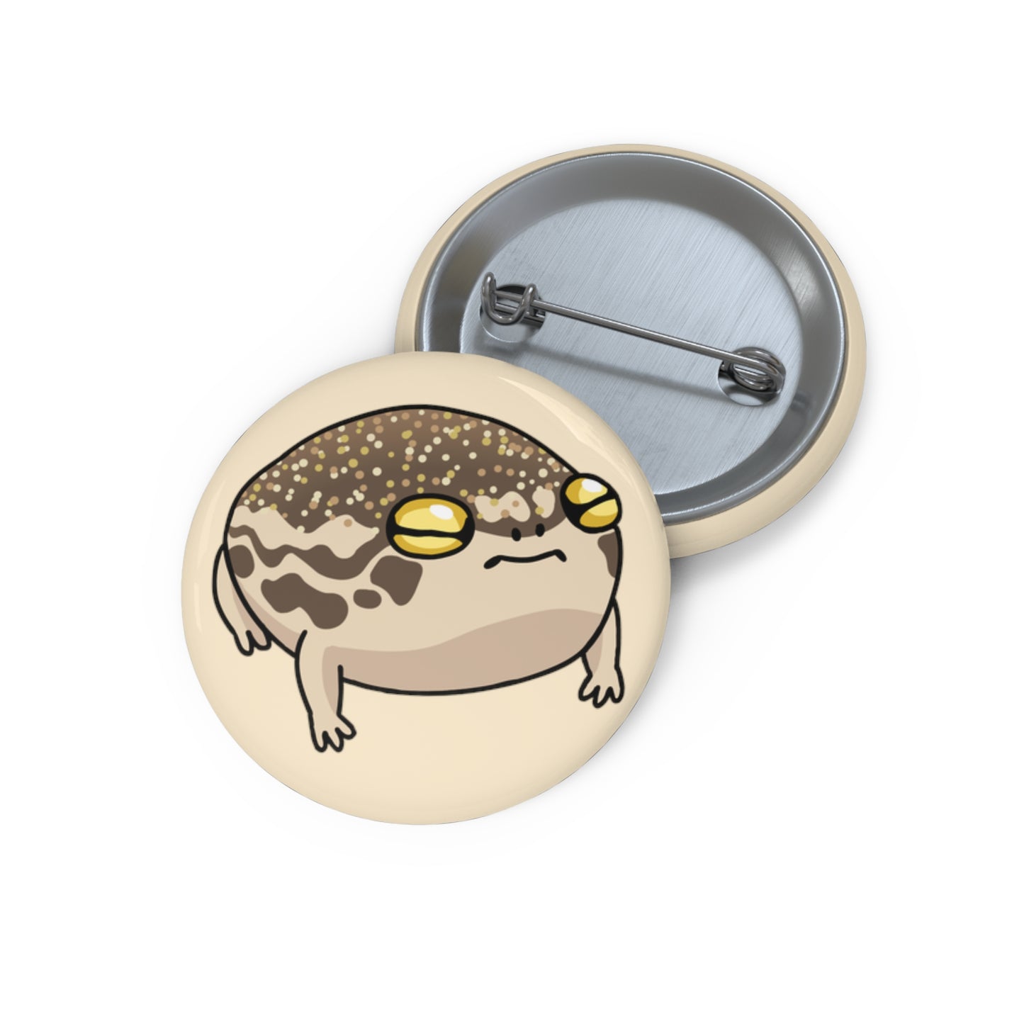 Desert Rain Frog Pin Buttons - Yellow