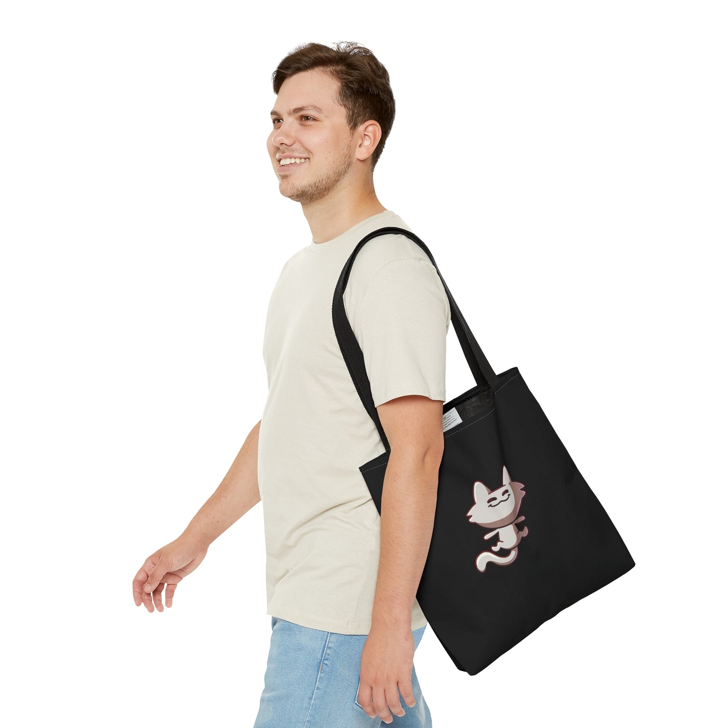 Tiny Cat Tote Bag - Black