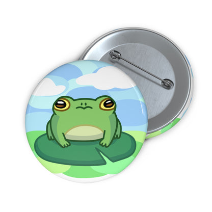 Lily Pad Frog Pin Buttons