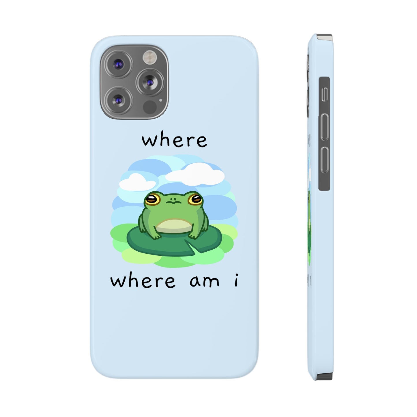 Lily Pad Frog Phone Case - Blue