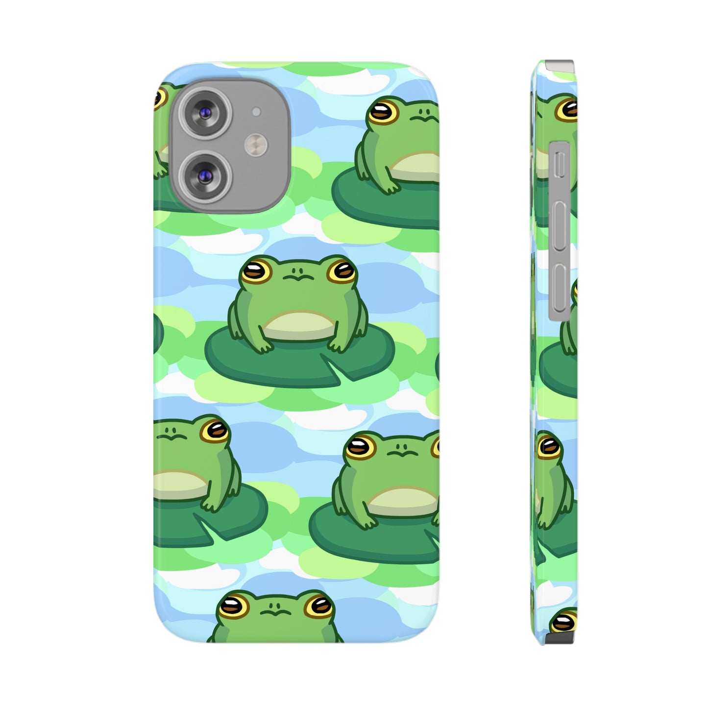 Lily Pad Frog Pattern Phone Case