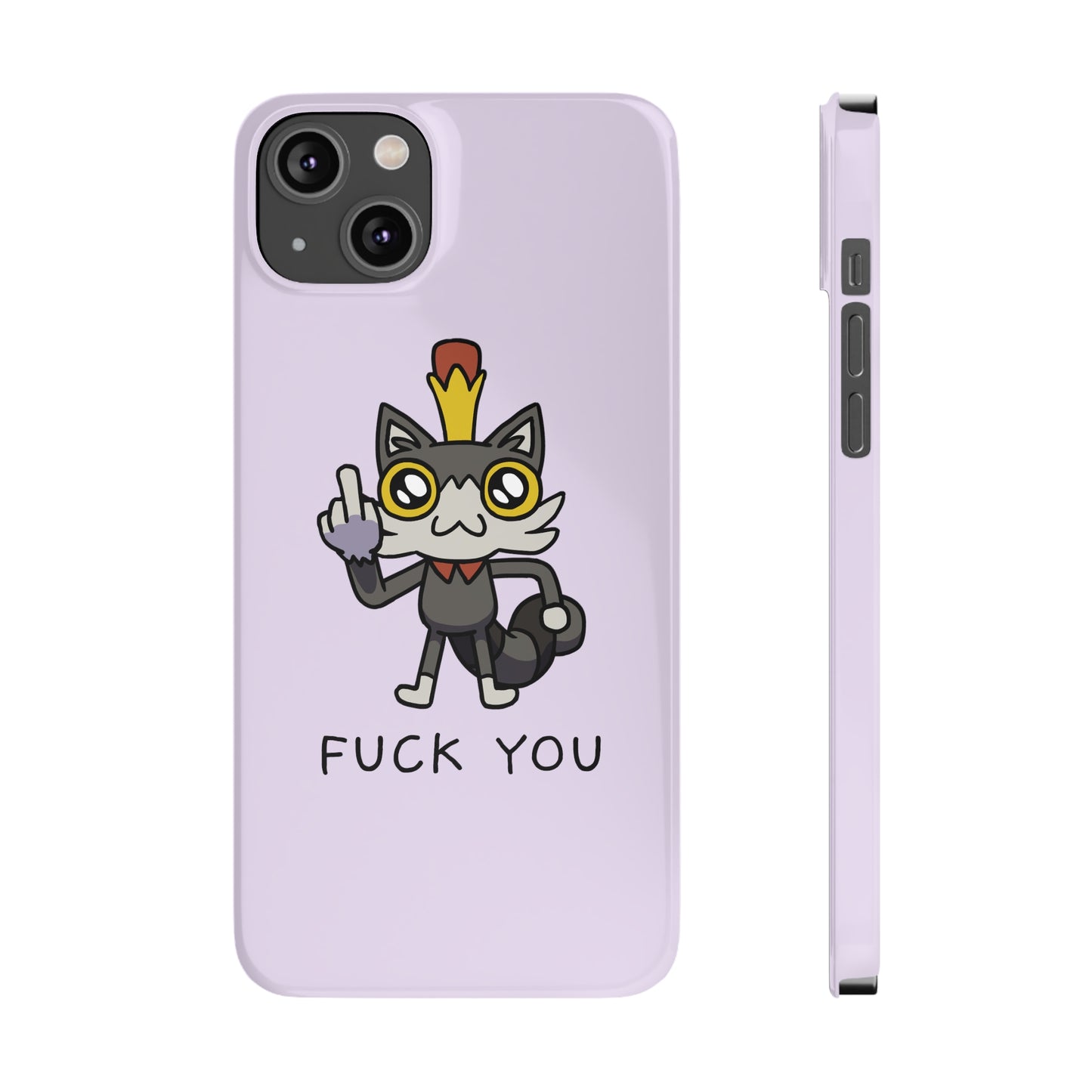 Lemon Cat F*** YOU Phone Case - Purple