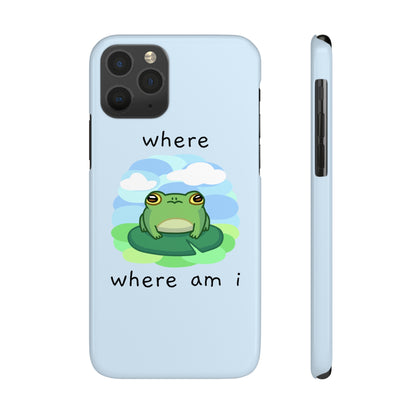 Lily Pad Frog Phone Case - Blue