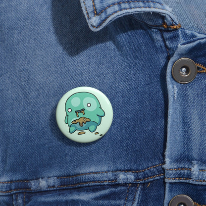 Pebble the Jelly Thing Pin Buttons - Green