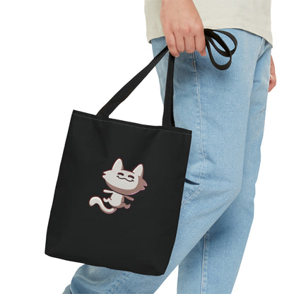 Tiny Cat Tote Bag - Black