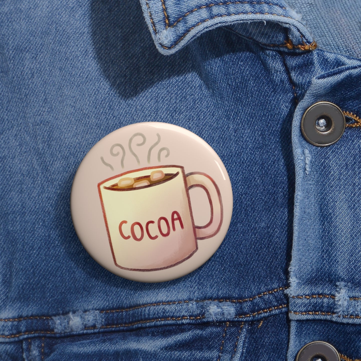 Cocoa Mug Pin Buttons