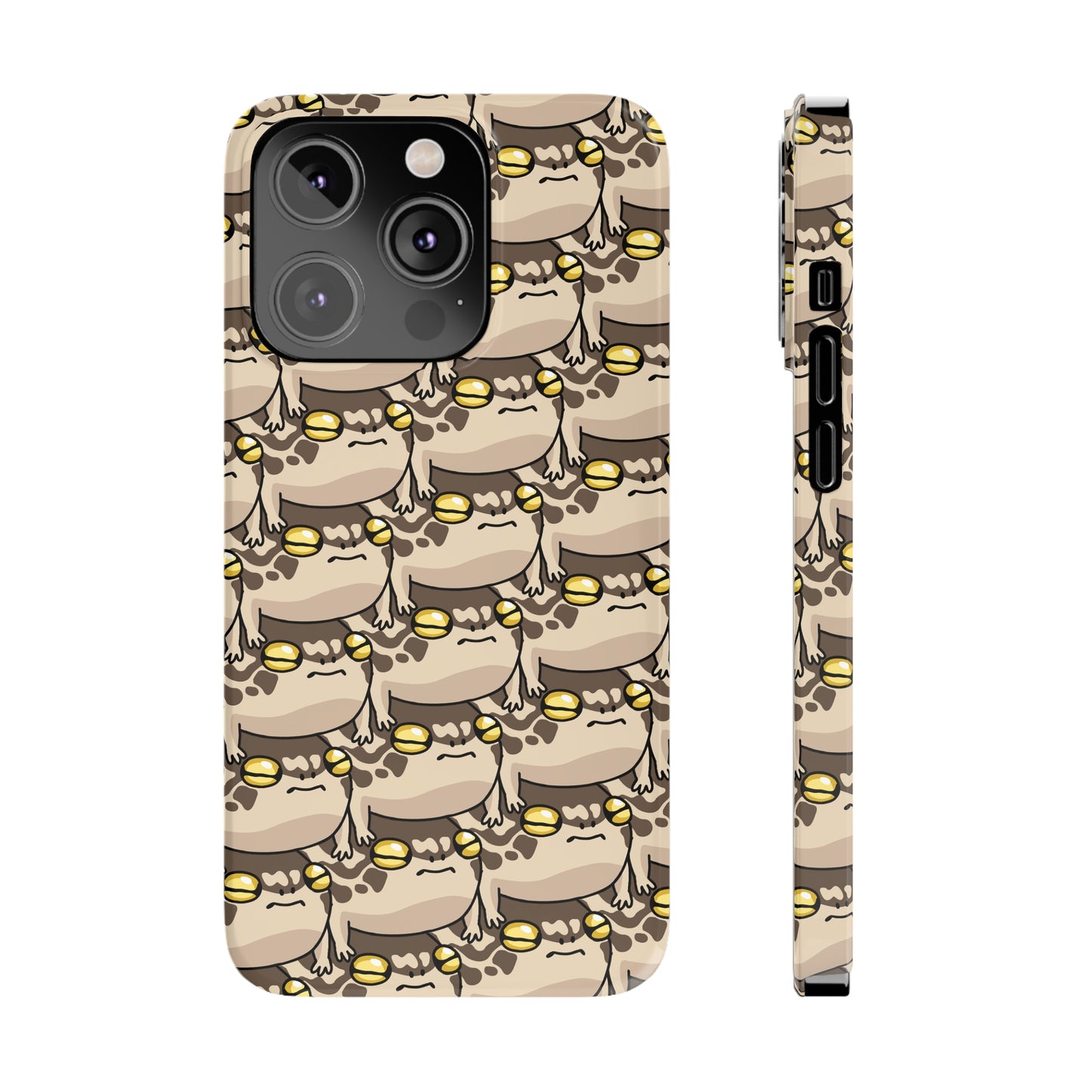 Stacked Desert Rain Frogs Pattern Phone Case