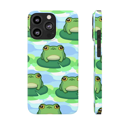 Lily Pad Frog Pattern Phone Case