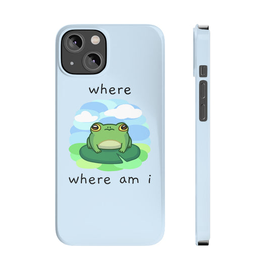 Lily Pad Frog Phone Case - Blue