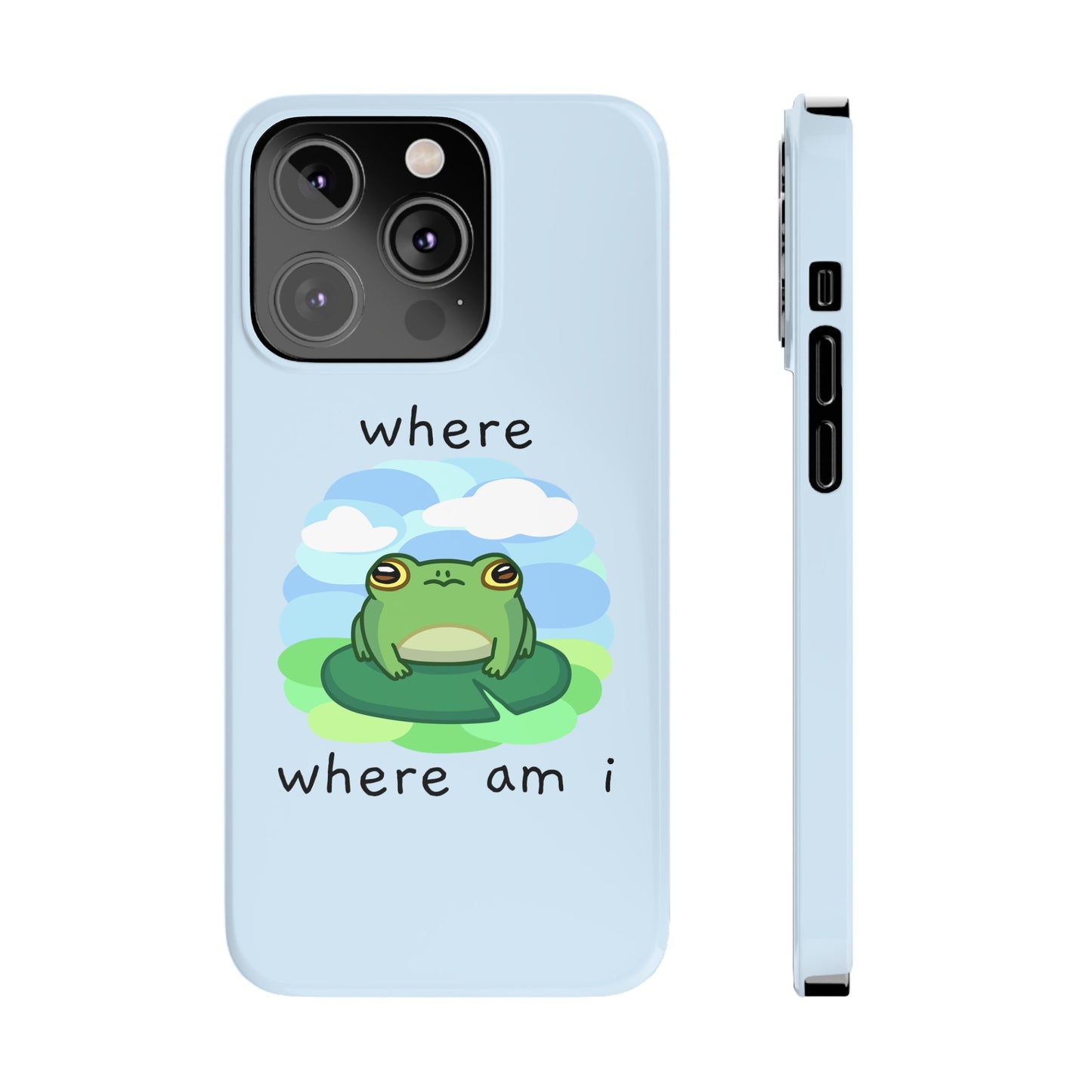 Lily Pad Frog Phone Case - Blue