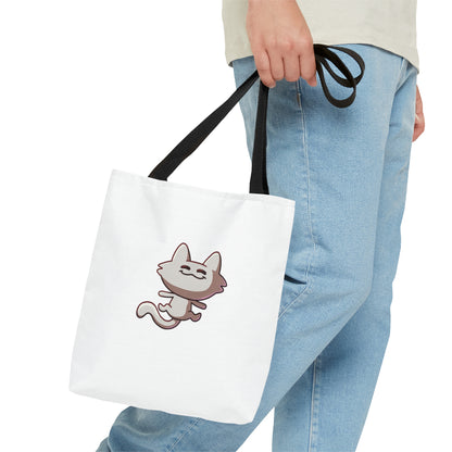 Tiny Cat Tote Bag - White