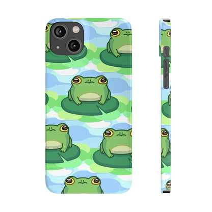 Lily Pad Frog Pattern Phone Case