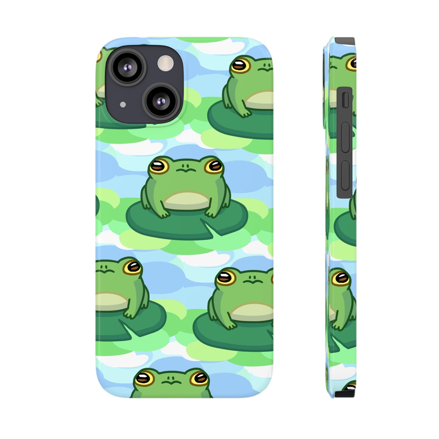 Lily Pad Frog Pattern Phone Case