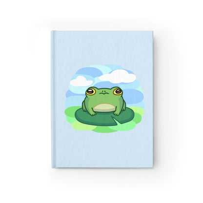 Lily Pad Frog Journal - Ruled Pages - Blue