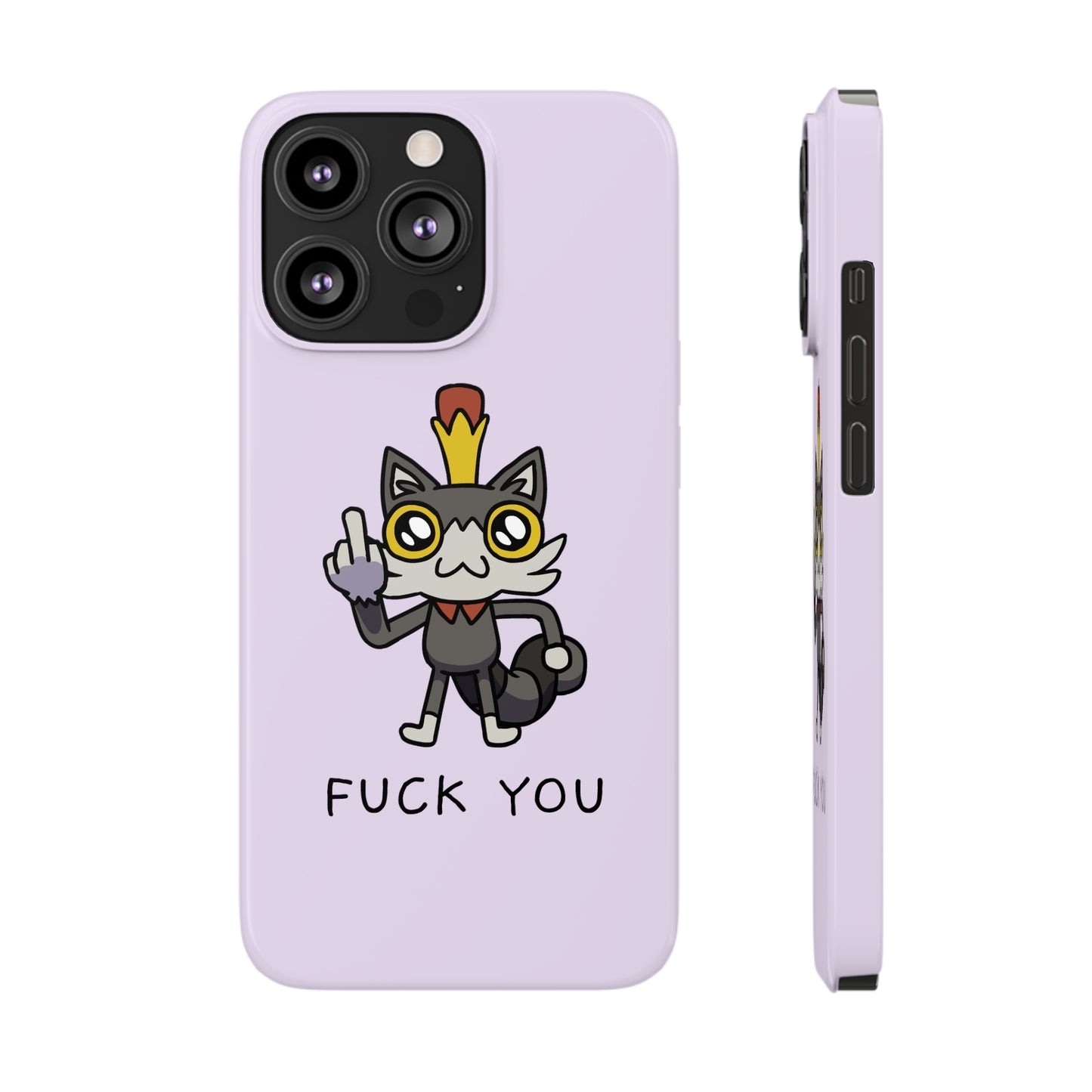 Lemon Cat F*** YOU Phone Case - Purple