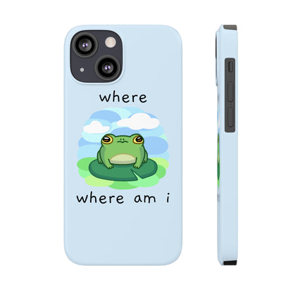 Lily Pad Frog Phone Case - Blue