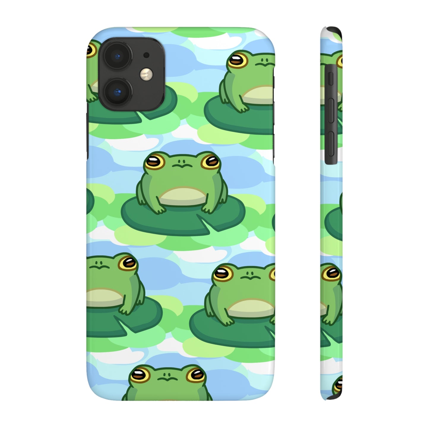 Lily Pad Frog Pattern Phone Case