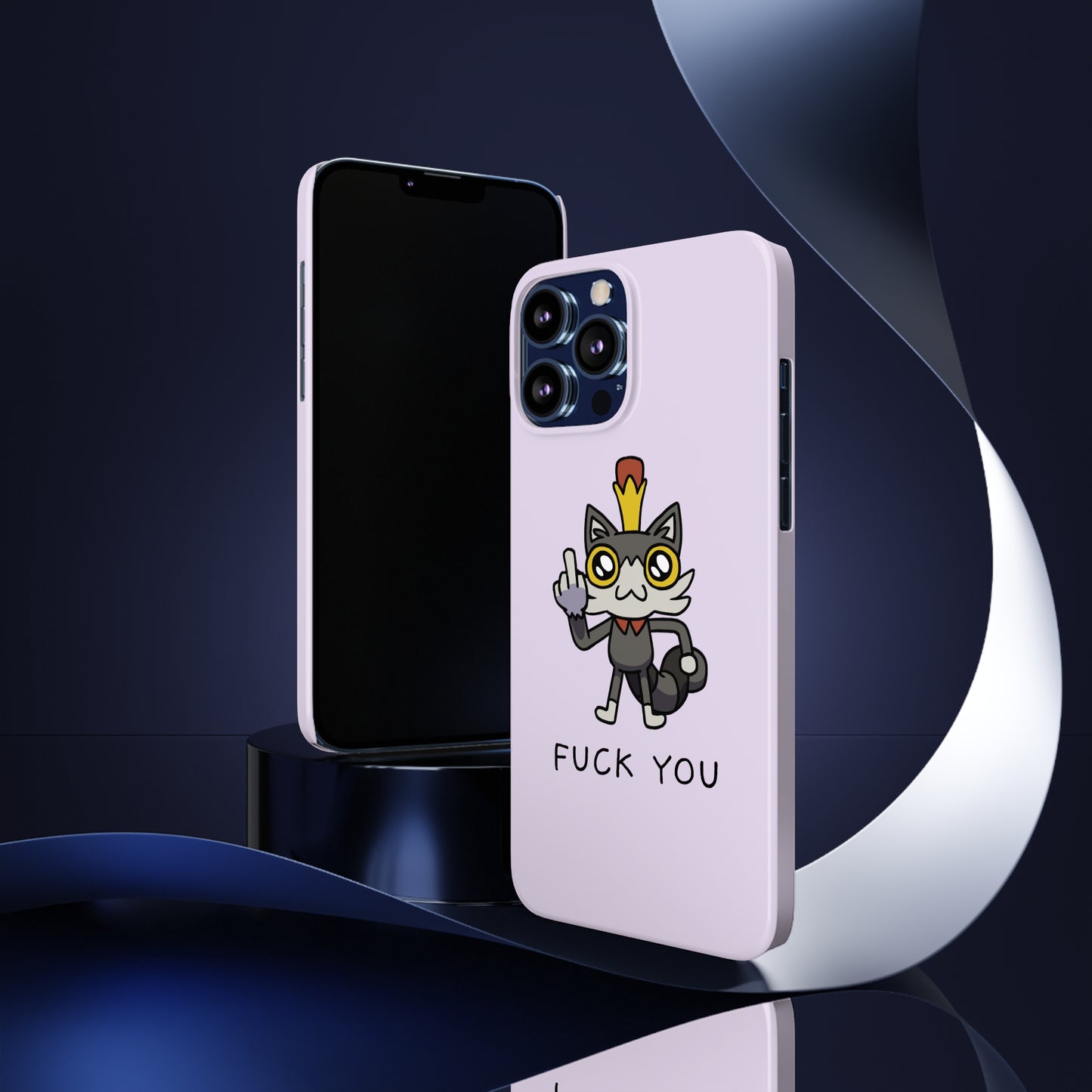 Lemon Cat F*** YOU Phone Case - Purple