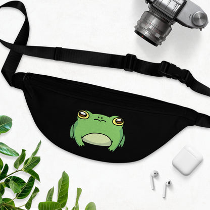 Lily Pad Frog Fanny Pack - Black