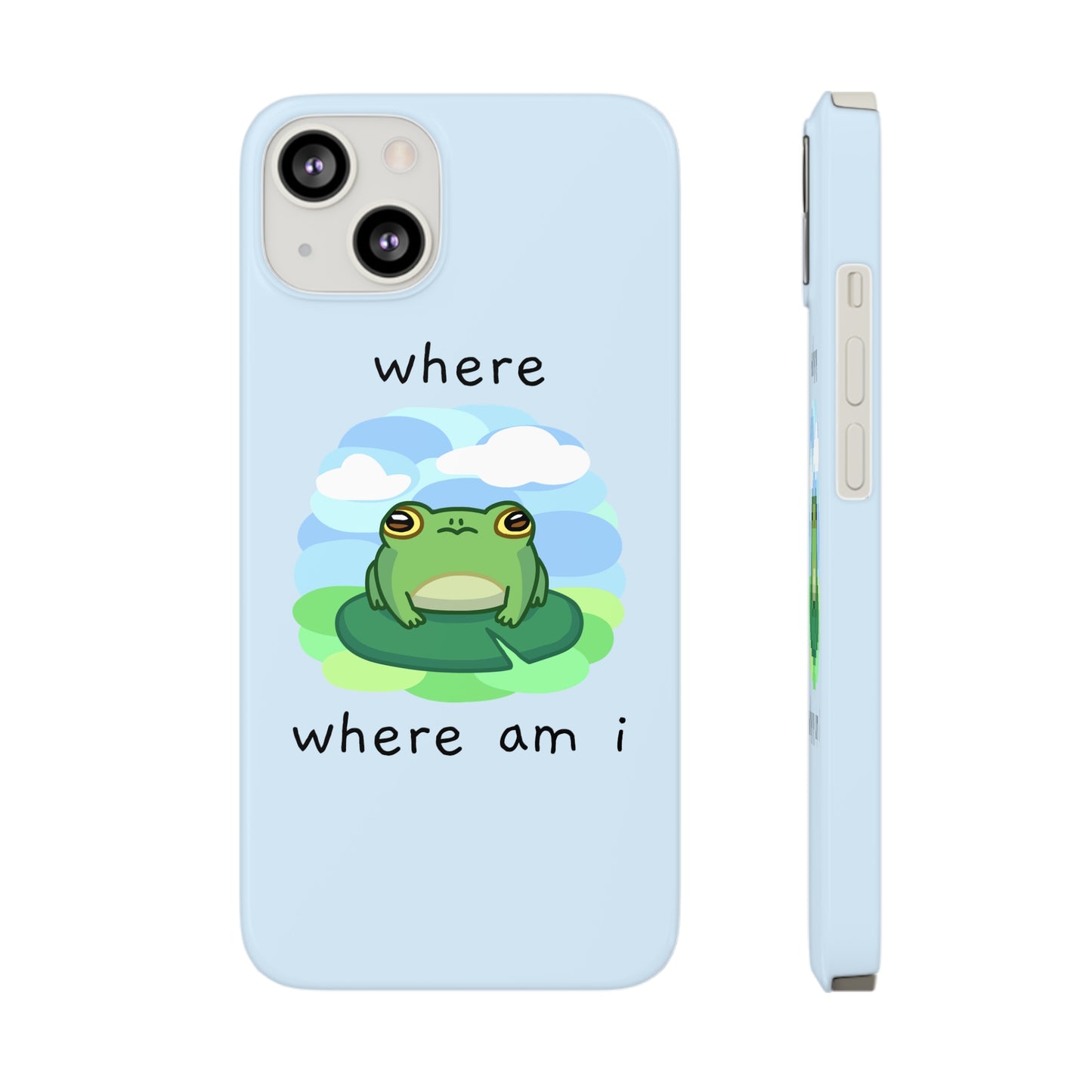 Lily Pad Frog Phone Case - Blue