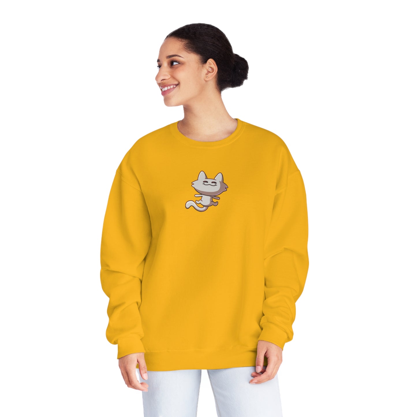 Tiny Cat Unisex Crewneck Sweatshirt