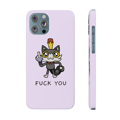 Lemon Cat F*** YOU Phone Case - Purple