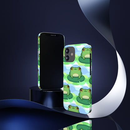 Lily Pad Frog Pattern Phone Case