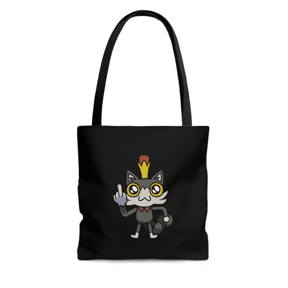 Lemon Cat Tote Bag - Black