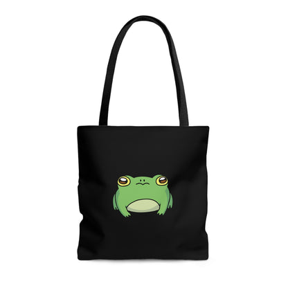 Lily Pad Frog Tote Bag - Black