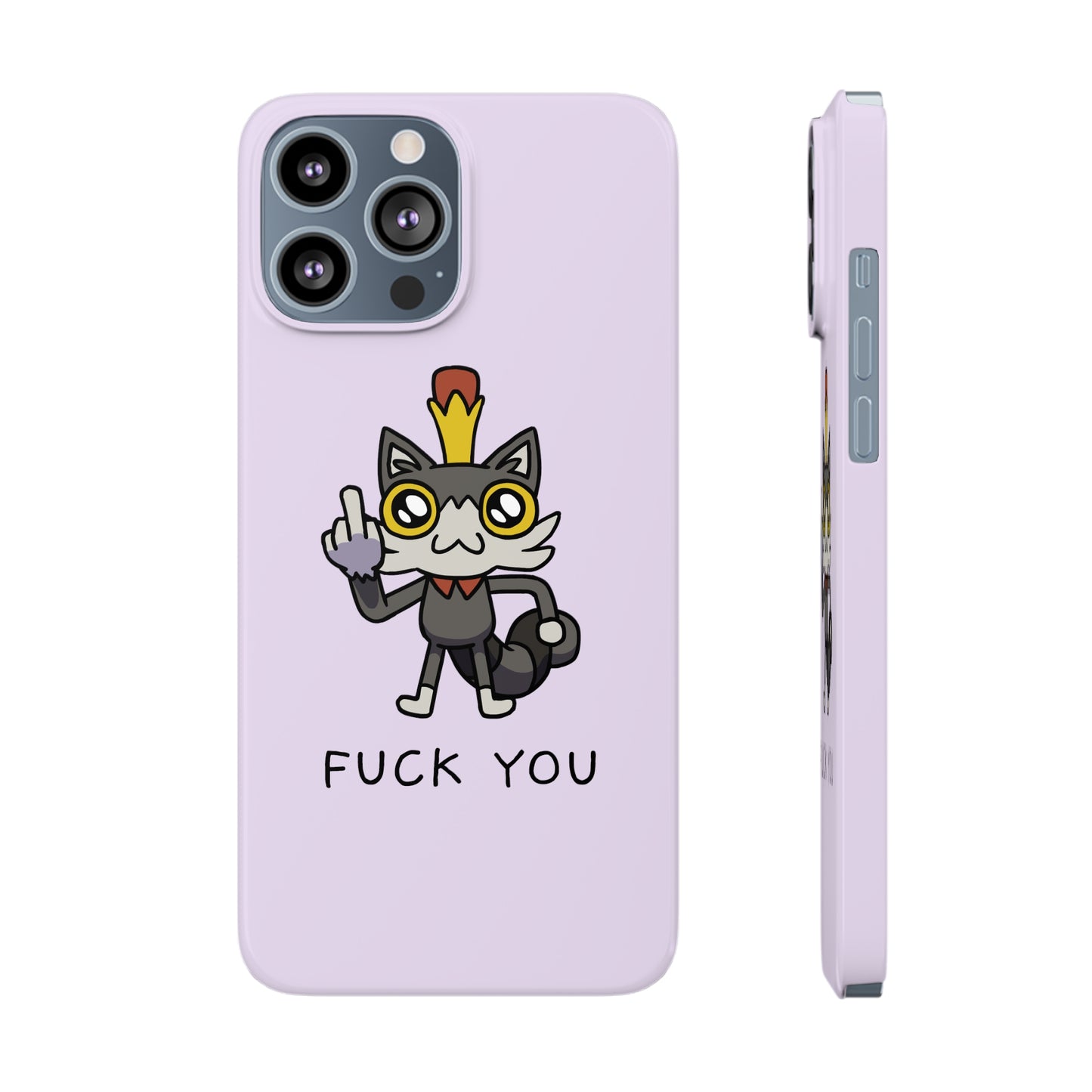 Lemon Cat F*** YOU Phone Case - Purple