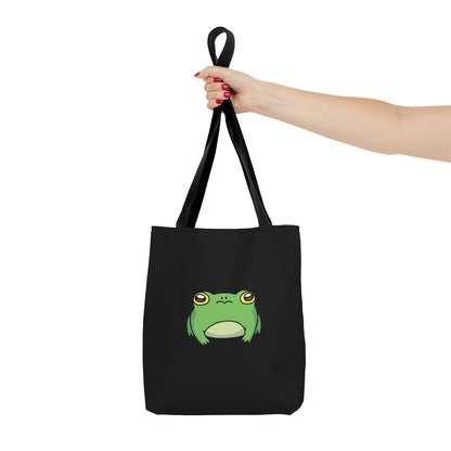 Lily Pad Frog Tote Bag - Black