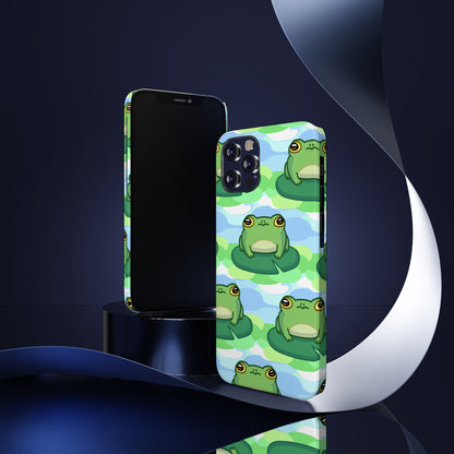 Lily Pad Frog Pattern Phone Case