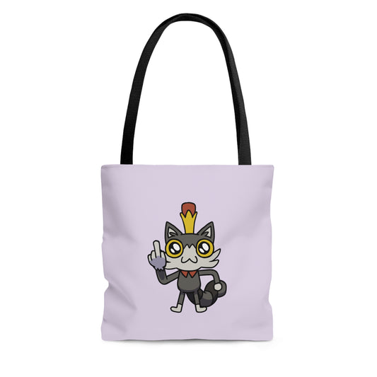 Lemon Cat Tote Bag - Purple